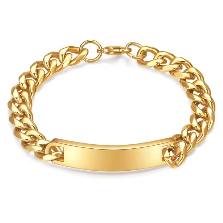 Panzerketten Herrenarmband "Cubanito" mit Gravur