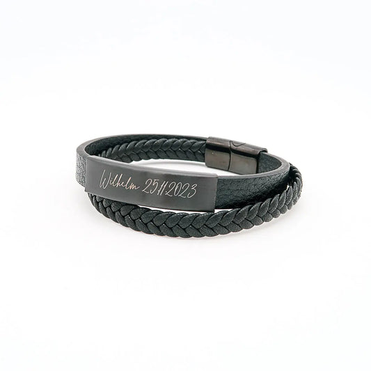 Individuelle Gravur Armband Cloudy Plate