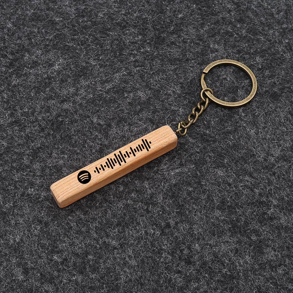 Spotify Schlüsselanhänger Wooden Bar aus Echtholz