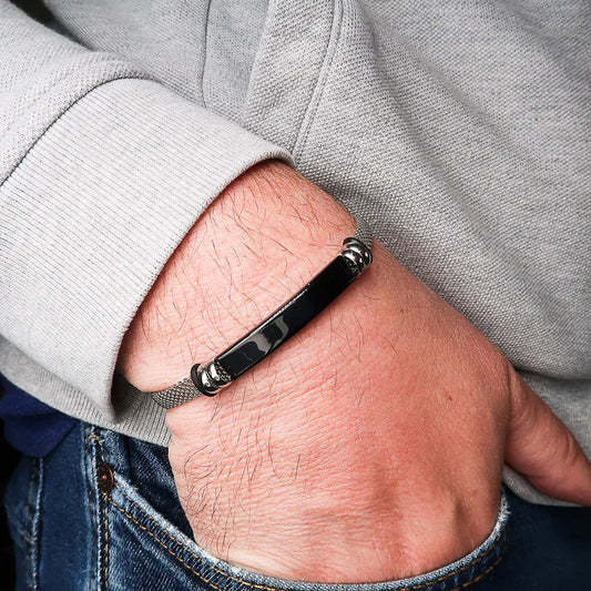 Armband "Linky" mit Namen graviert, Armband aus feinem Gliederband, Edelstahl