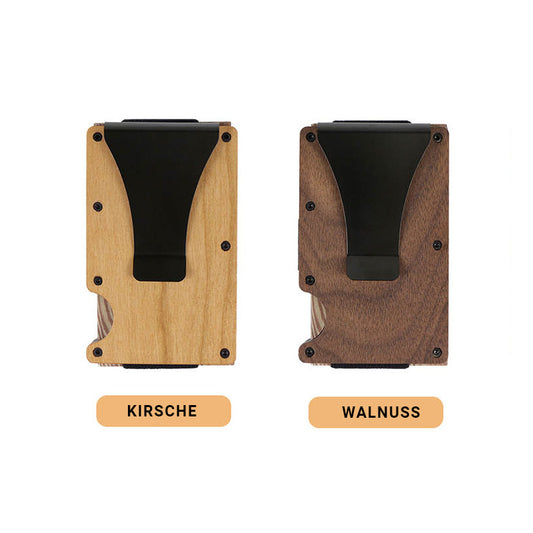 Personalisiertes Kartenetui aus Holz mit persönlicher Gravur, RFID Schutz