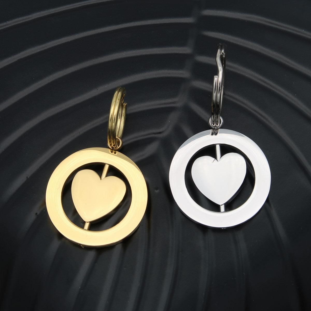 Schlüsselanhänger "Spinning heart" mit Gravur auf beiden Seiten