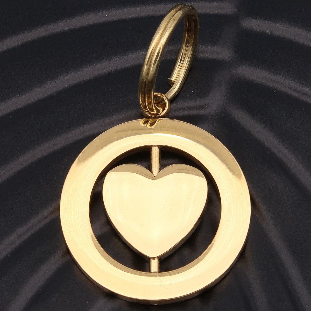 Schlüsselanhänger "Spinning heart" mit Gravur auf beiden Seiten