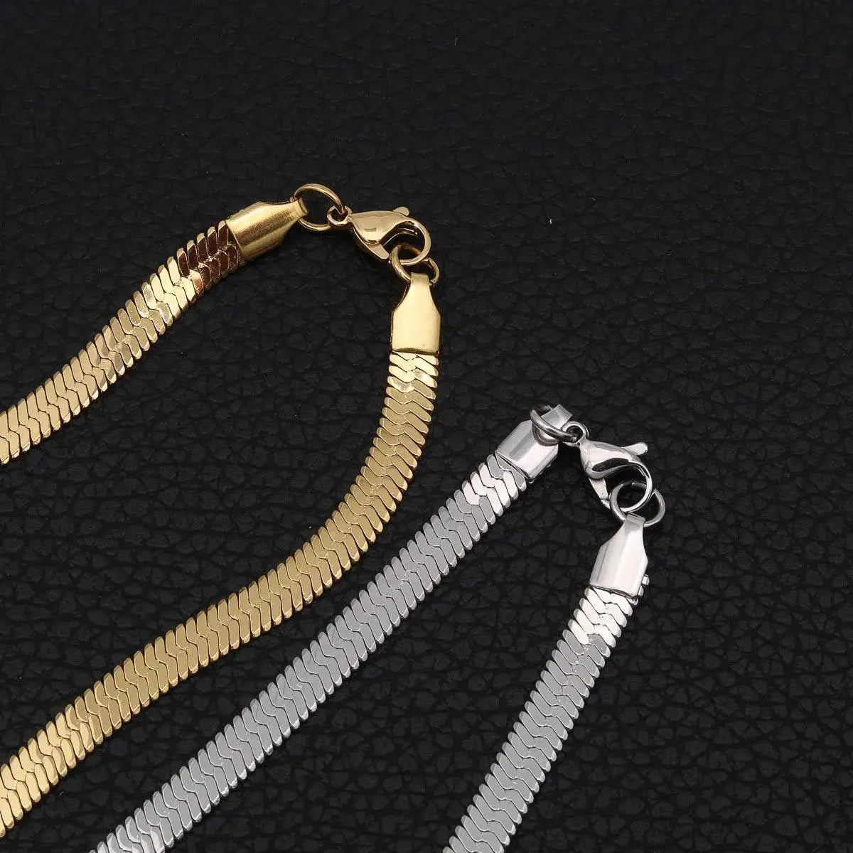 Edelstahl Schlangenkette "Kaa" in Silber oder Gold