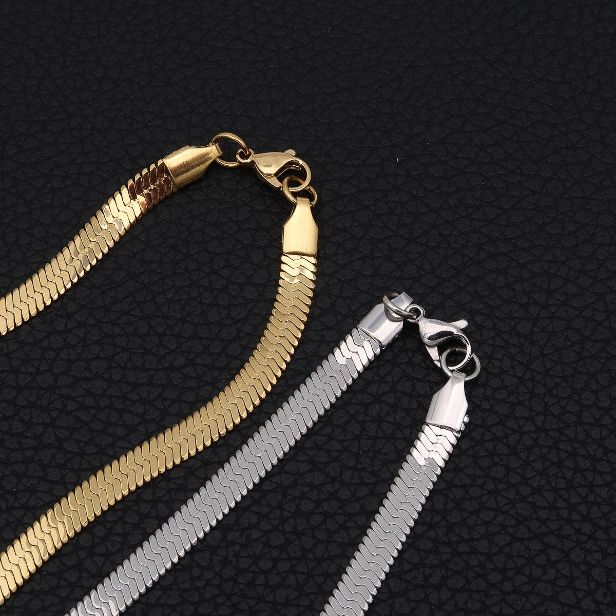 Edelstahl Schlangenkette "Kaa" in Silber oder Gold