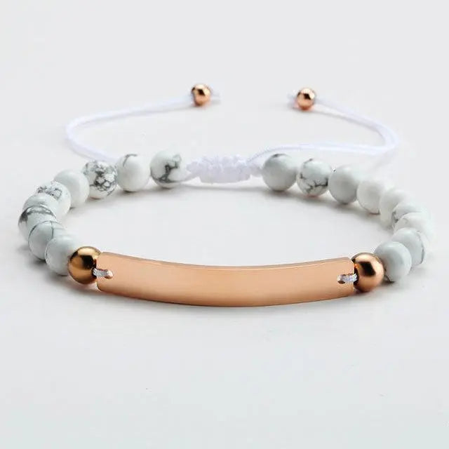 Armband Black Pearl / White Pearl - mit kostenloser Gravur