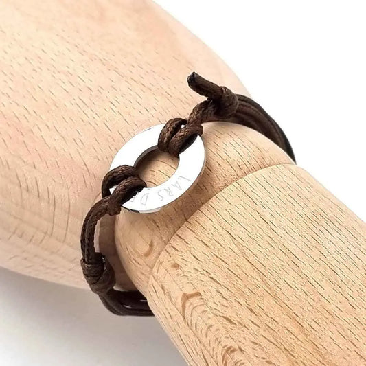Armband personalisiert aus Edelstahl "The Ring" mit kostenloser Gravur von Name oder Koordinaten