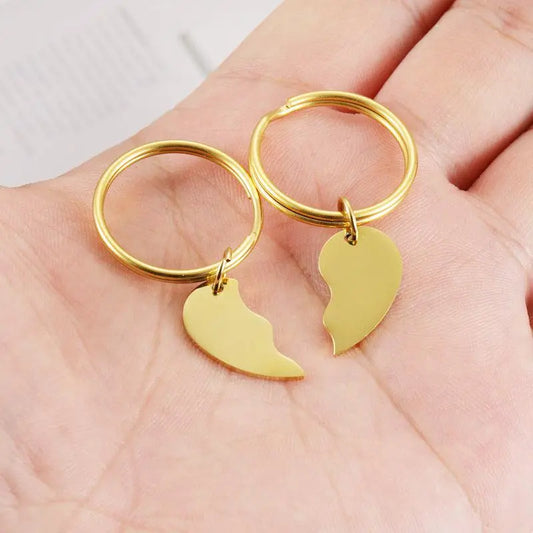Schlüsselanhänger personalisierte Gravur "One Heart" kostenlose Gravur der Initialen - Moncadeau.de