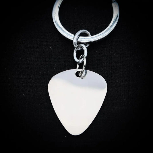Plektrum Schlüsselanhänger "Heavy Metal" mit Bandlogo