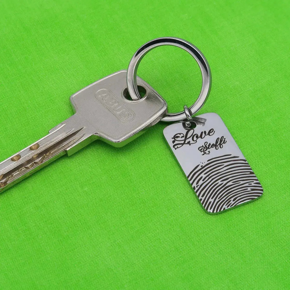 Schlüsselanhänger mit Fingerabdruck