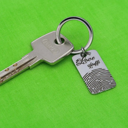 Schlüsselanhänger mit Fingerabdruck