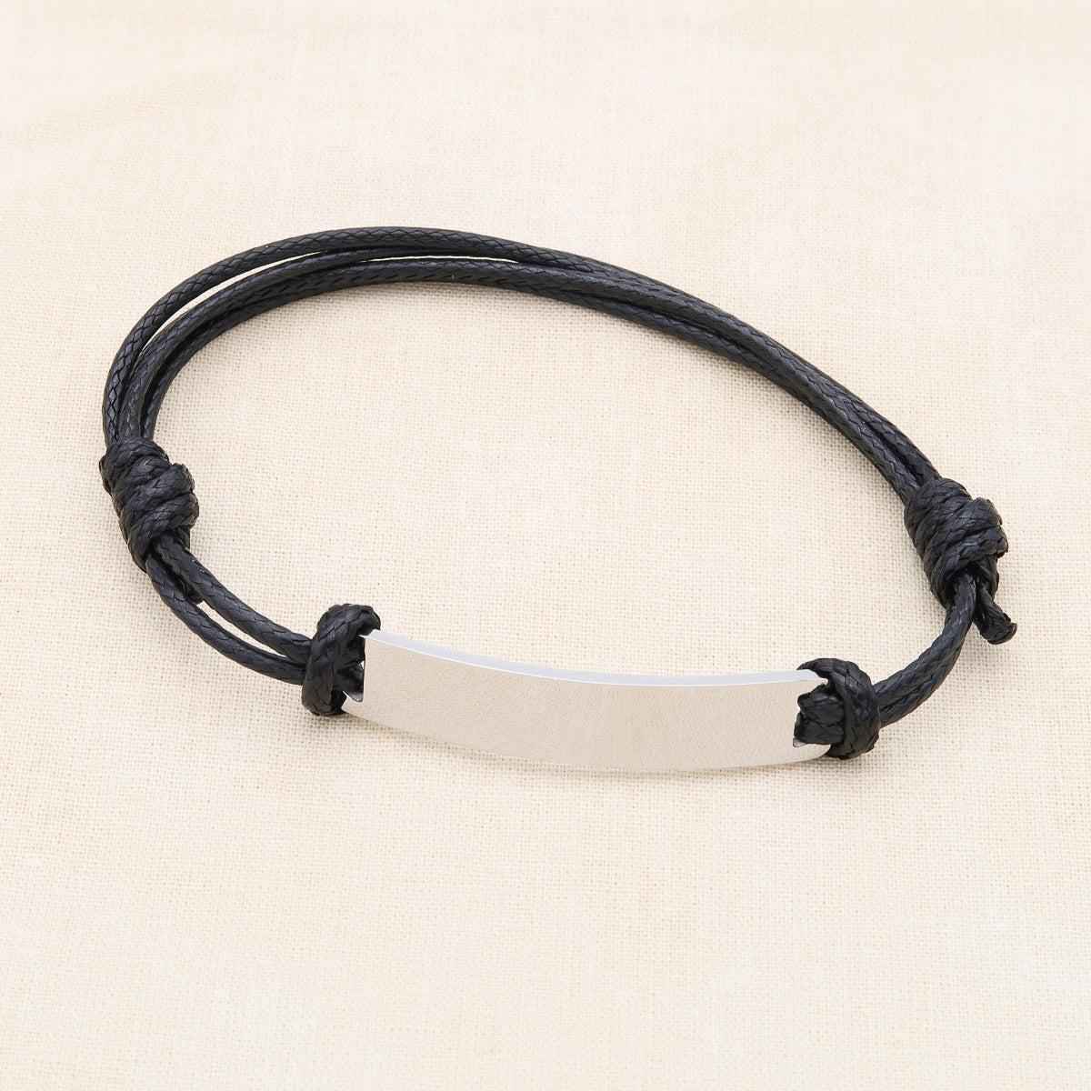 Süßes Armband "Statement" aus Seil mit Namensschild