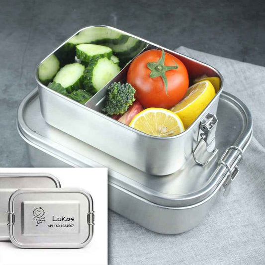 Personalisierte Brotdose für Kindere und  Erwachsene / Lunchbox mit Gravur für Kinder