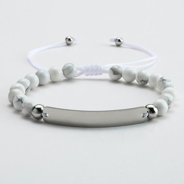 Armband Black Pearl / White Pearl - mit kostenloser Gravur