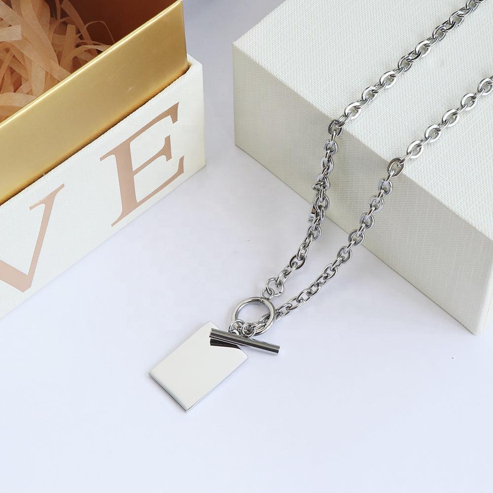 Halskette "Love" mit Fotogravur Portraitaufnahme und Initialen
